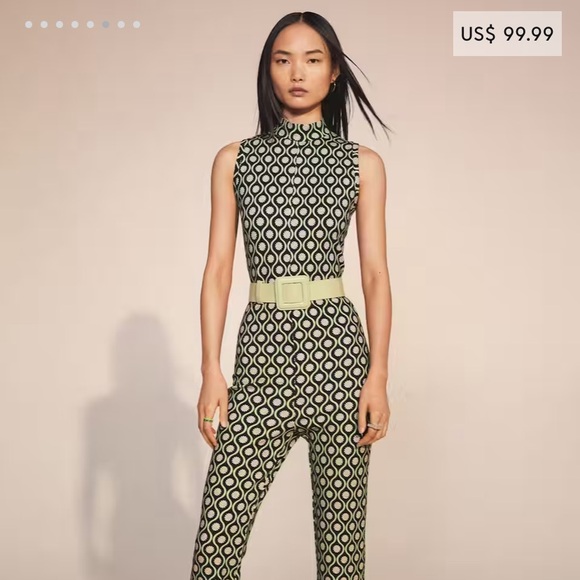 MANGO hippie floral print long jumpsuit blogger favorite - Picture 5 of 11